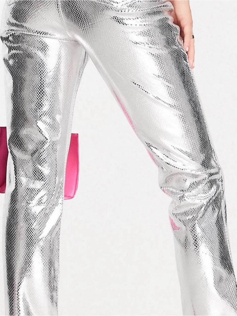 4th + Reckless Women's Silver Straight Leg Jeans